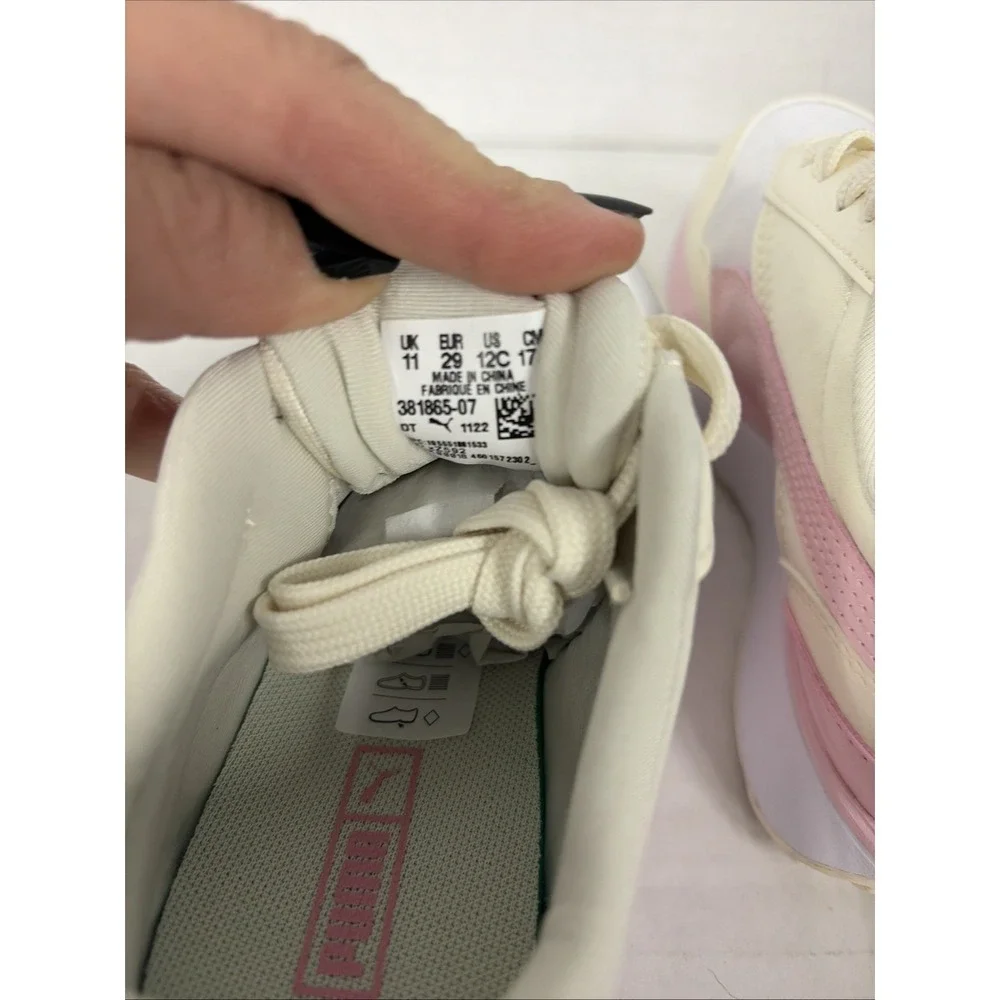 PUMA Caven Sneaker SHOES White Pink‎ GIRLS Little Kids size 12C Brand NEW